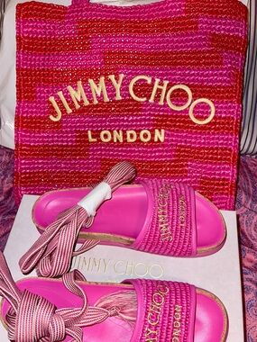 Jimmy Choo Tote & matching sandals set (size 38)